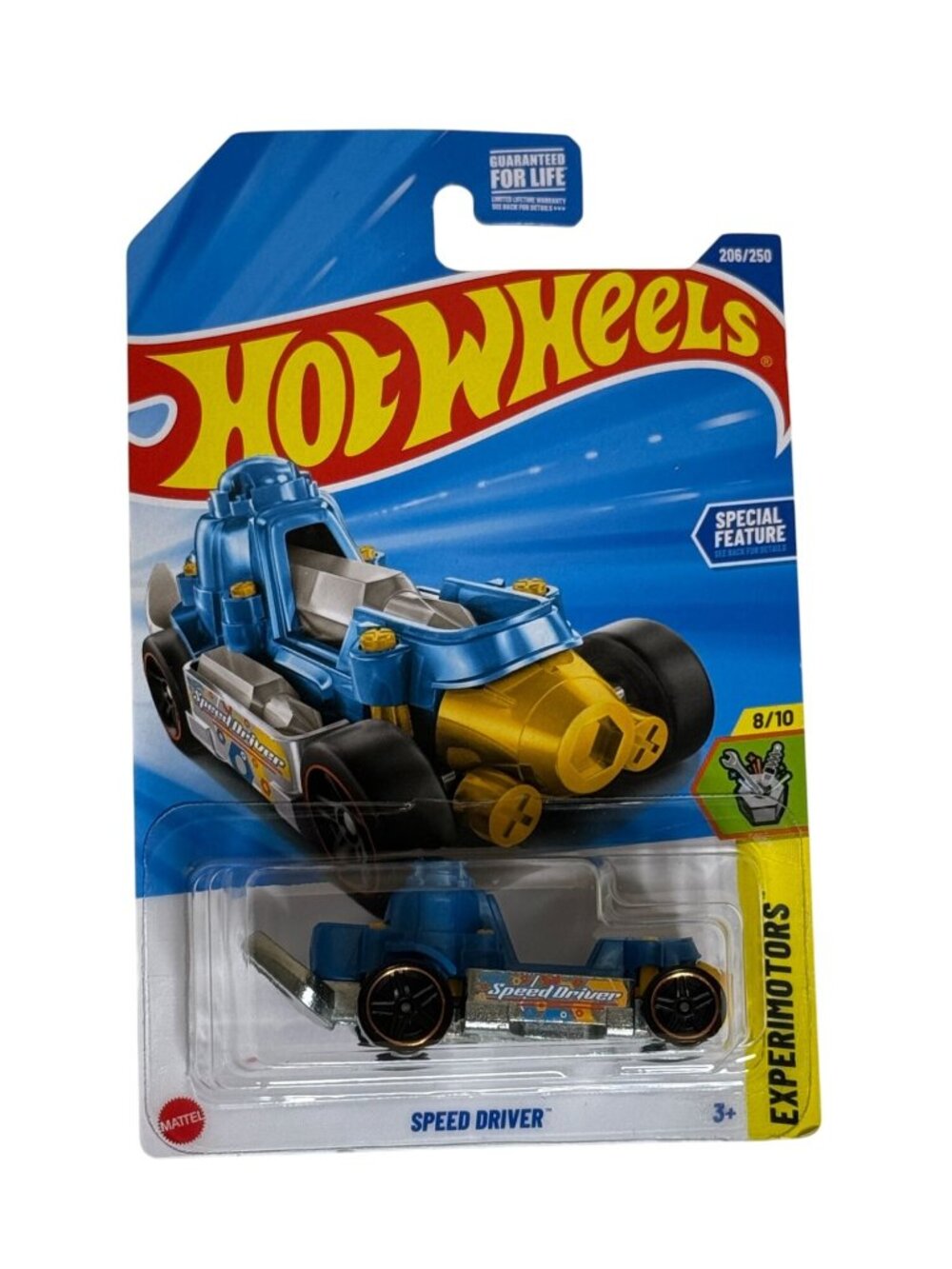 Hot Wheels 2024 Speed Driver Blue Experimotors 8/10 Diecast New on Card